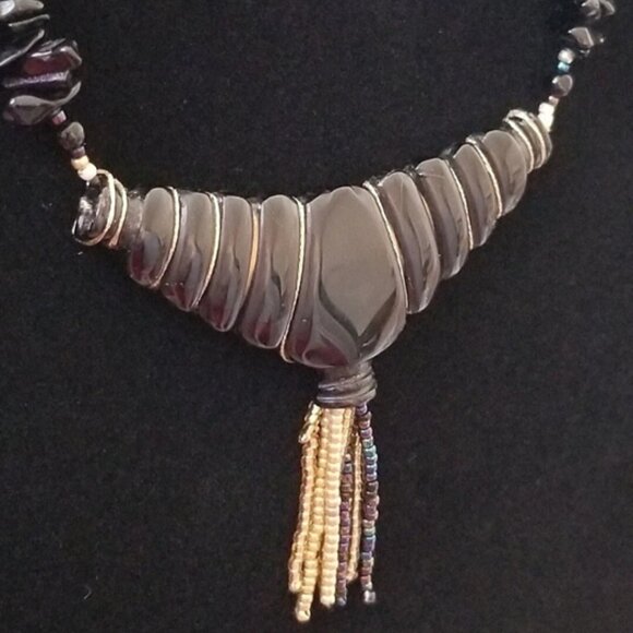 Onyx And Obsidian Necklace - Picture 4 of 4